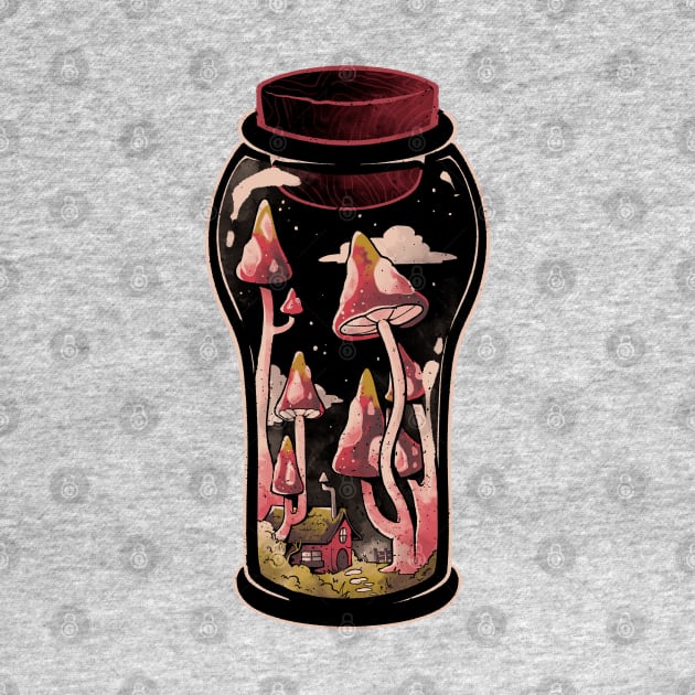 Gnome Jar - Cute Flowers Mushroom Gift by eduely